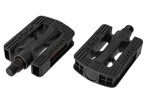 Pedały plastikowe FP-806A antypoślizgowe kulki, czarne + odblaski 1...