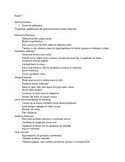 Pathways Of Special Senses Visual Olfactory Gustation More