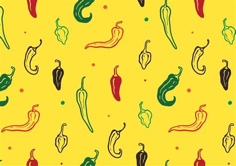 Premium Vector Hot Chili Pepper Pattern Background