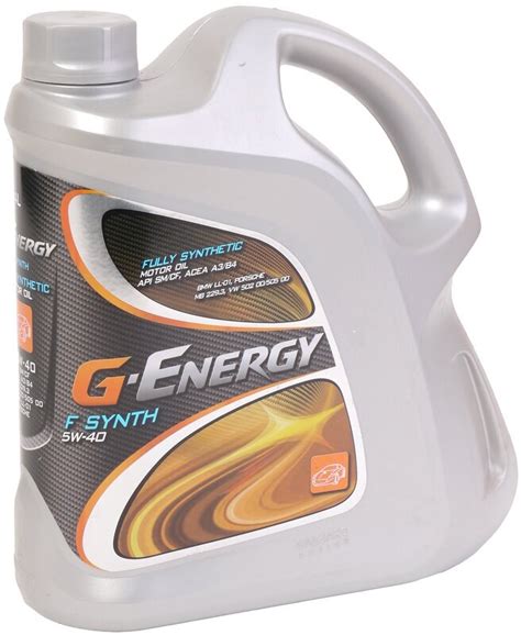 Синтетическое моторное масло G-Energy F Synth 5W-40, 1 л, 1 кг — купить ...