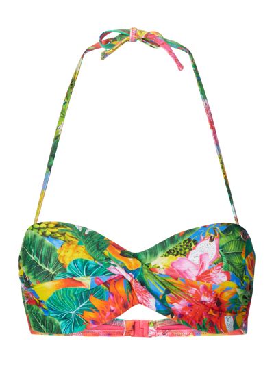 Kup Online Banana Moon Top Bikini Z Kwiatowym Wzorem Zielony