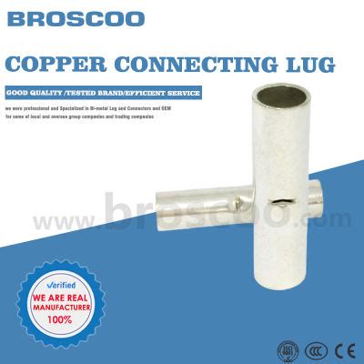 China Durable Electrical Cable Terminals Gty Type Copper Joint Non Insulated Naked Butt