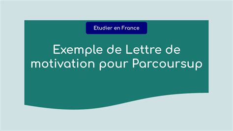 Lettre De Motivation Parcoursup Ecg