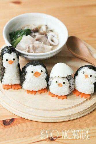 Penguin Sushi Japanese Food Art Cute Food Kawaii Food