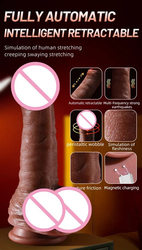 AAV Realistic Electric Telescopic With Suction Cup Silicone Dildos For Women Adult Sex Toys