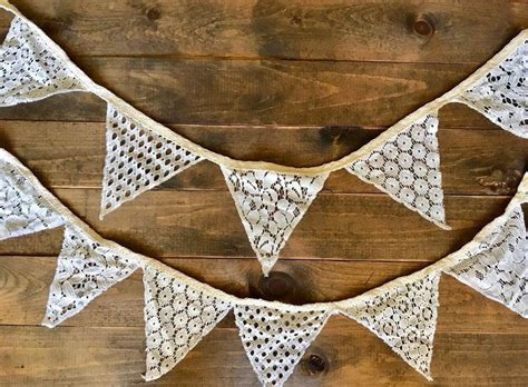 Lace Bunting Banners For Wedding Or Baby Shower Etsy Lace Bunting