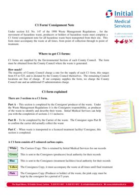 Fillable Online Initial C1 Form Initial Services Ireland Initial