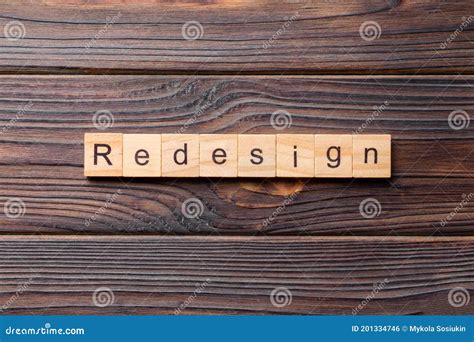 REDESIGN Word Made With Wooden Blocks Concept Stock Photo Image Of