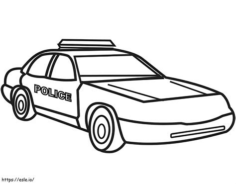Police Car For Kid Coloring Page