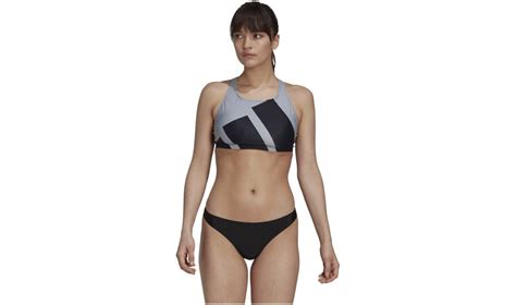 Dámské dvoudílné plavky adidas B BARS BIKINI W šedé AD Sport