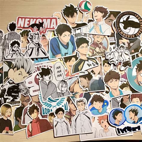 Haikyuu Anime Random Mystery Stickers Waterproof Vinyl Karasuno Aoba