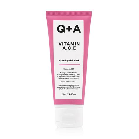 Согревающая гелевая маска для лица Q+A Vitamin A.C.E. Warming Gel Mask ...