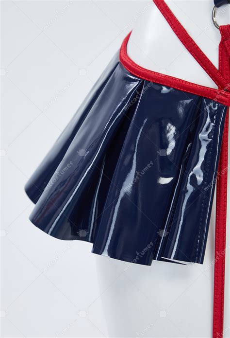 Women Ryuko Derivative Sexy Lingerie Set Cutout Bodysuit And Top With Hand Ring And Skirt KLK