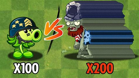 Pvz 2 Challenge 100 Plants Max Level Vs 200 Jurassic Buckethead