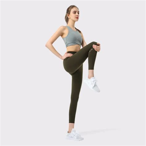 Fashion Women Naked Feeling Yoga Set Hip Breathable Workout Pants