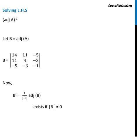 Misc 4 - Verify [adj A]-1 = adj (A-1) - Chapter 4 NCERT - Miscellaneou
