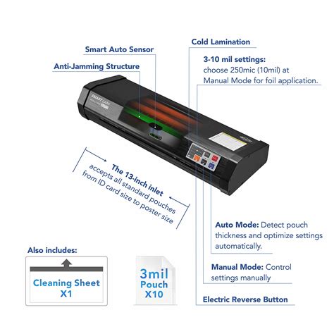 Buy SINCHI Auto Sense 50 Second Warm Up 13 Inch Laminating Machine