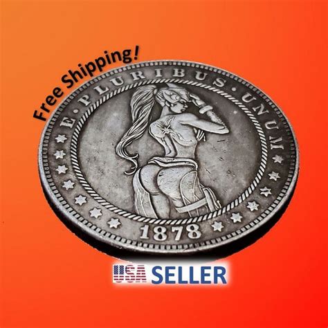 Silver Nude Coin Etsy