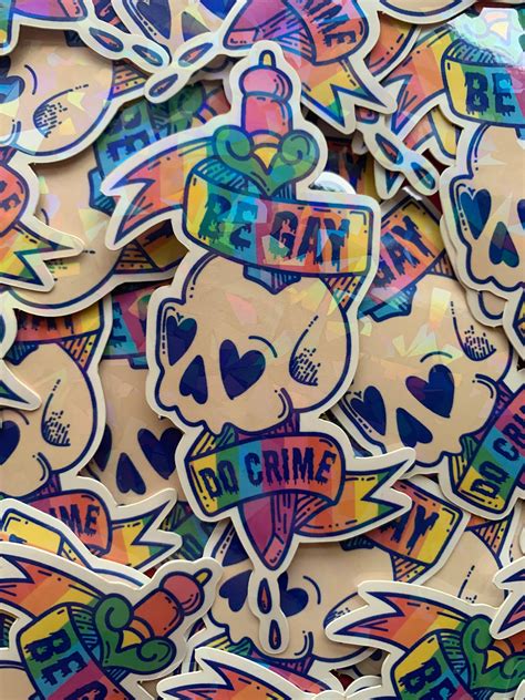 Be Gay Do Crime Sticker Etsy