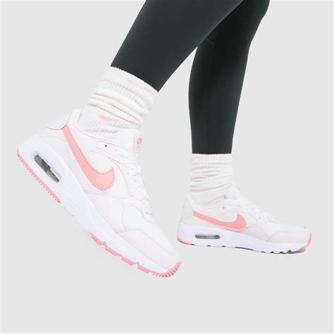 Womens White And Pink Nike Air Max Sc Trainers Schuh
