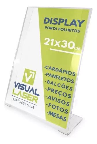 Display Porta Folha A4 Balcão Mesa Cardápio Petg Folder Parcelamento