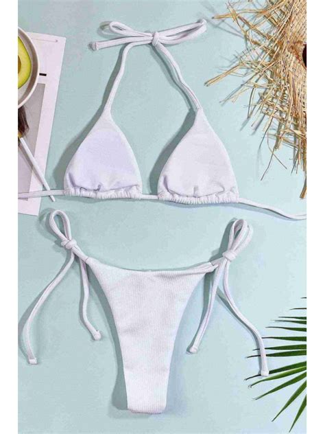 Angelsin Bağlamalı Bikini üstü Beyaz