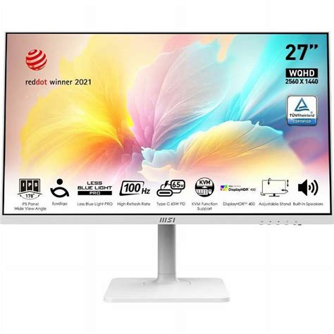 MSI Modern MD272 27\" 2560 x 1440 LED VESA DisplayHDR 400, Narrow Bezel ...