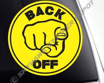 Middle Finger Fuck Off Funny Bumper Sticker By Skyhawkstickerdepot