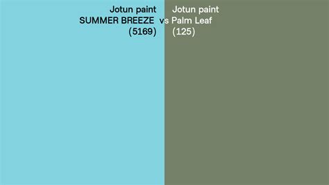 Jotun Paint Summer Breeze Vs Palm Leaf Side By Side Comparison