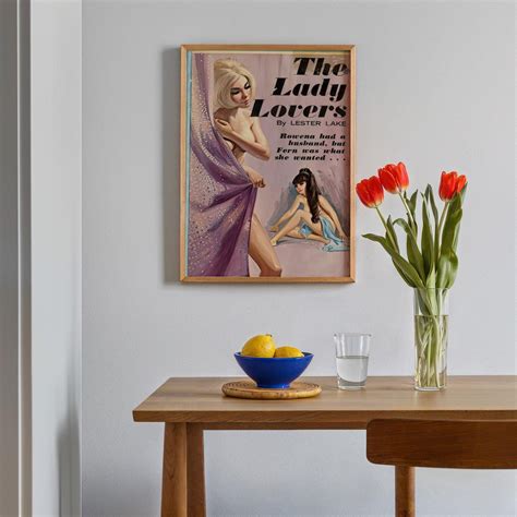 Vintage Lesbian Art Print The Lady Lovers Retro Pulp Cover High Quality Queer Art Poster