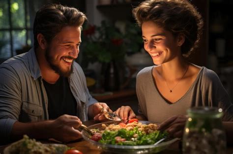 Humilde Familia Latina Comiendo Pollo Foto Premium