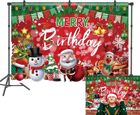 Amazon DASHAN 7x5ft Merry Christmas Birthday Photography Backdrop