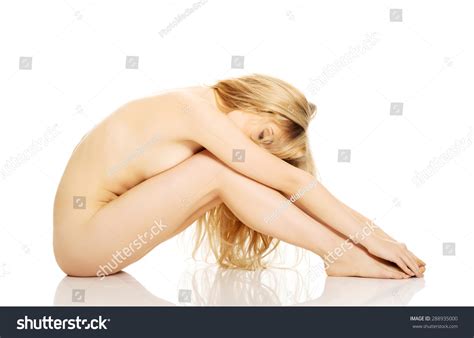 Side View Nude Woman Sitting Head Stock Photo 288935000 Shutterstock