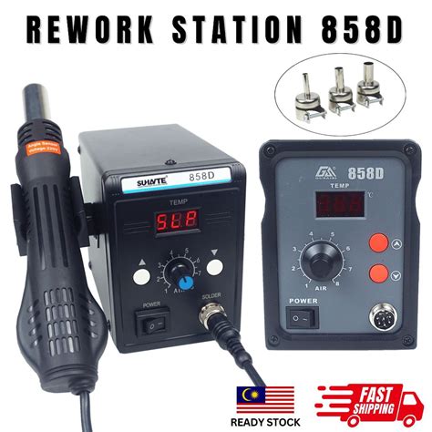 W D Led Digital Display Esd Heat Hot Air Gun Desoldering Soldering Station Dbl D Air