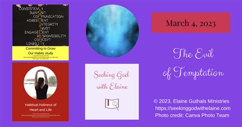 The Evil Of Temptation Seeking God With Elaine