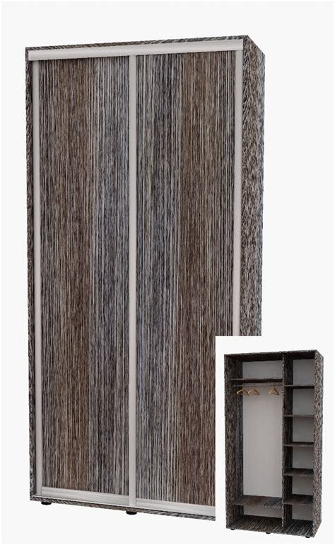 Шкаф-купе двухдверный Алекса 130*60*240 см Дуб морас 2 двери ДСП – фото ...