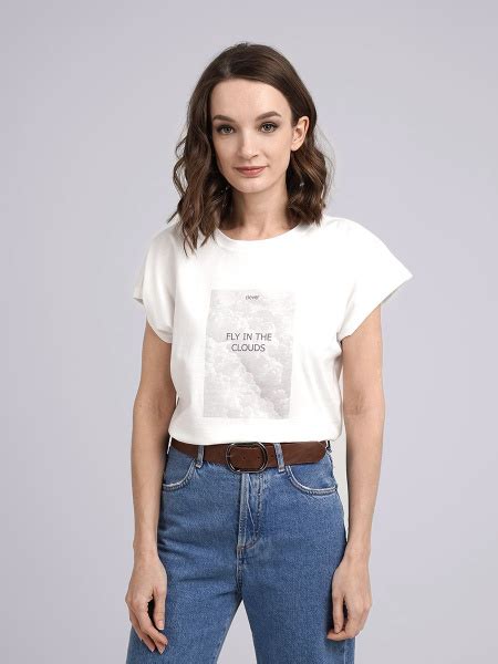Футболка CLEVER WEAR, размер 44, цвет молочный, 100%хлопок - купить по ...
