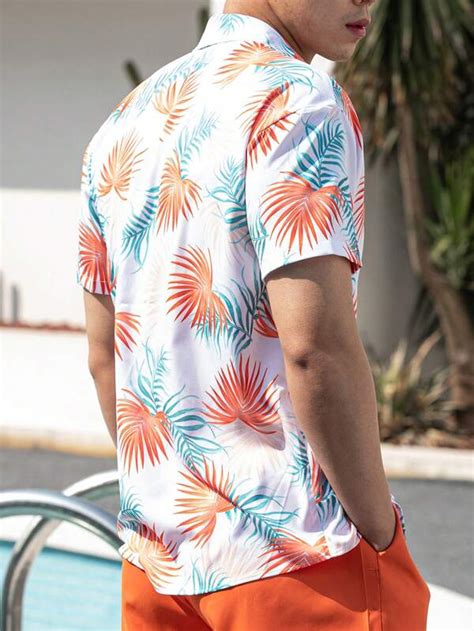 Manfinity Rsrt Men Tropical Print Shirt Shein Usa