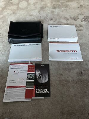 Kia Sorento Owners Manual With Case Oem Free Shipping Ebay