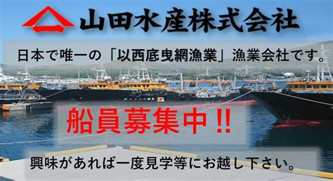 以西底曳き網漁業 山田水産株式会社／長運水産株式会社 漁師jp：全国漁業就業者確保育成センター