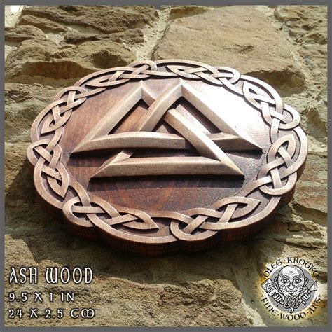 Walknut Viking Home Decor Knotwork Art Norse Thor Odin Wood Etsy