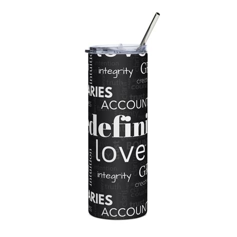 Redefining Love Stainless steel tumbler - black - Redefining Love