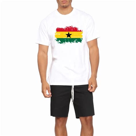 Blwhsa Newest Ghana 3d Flag Men T Shirt Cotton Short Sleeve Tshirt