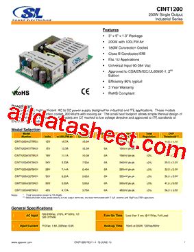 CINT1200 Datasheet PDF SL Power Electronics