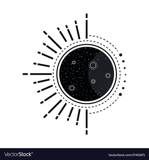 Waxing crescent moon Royalty Free Vector Image