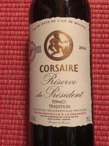 2016 Corsaire Tradition Réserve du Président Rouge Vivino US