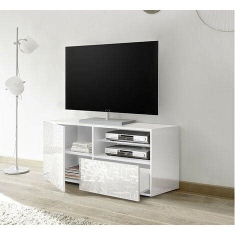 Mueble Tv Puerta Y Caj N Mirel Blanco Lacado Cm