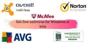 Get Free Antivirus For Windows 10 2019