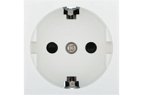 Розетка Экопласт с заземляющим контактом, со шторками, белый LK45 ...