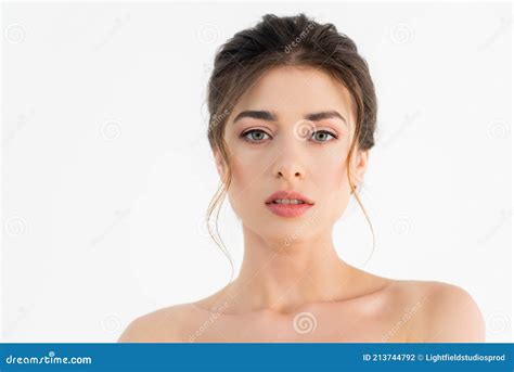 Woman With Naked Shoulders And Stock Photo Image Of Caucasian Natural 213744792